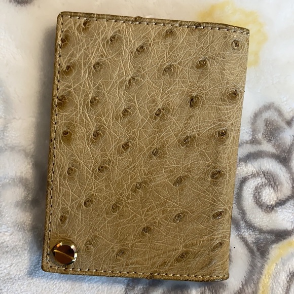 Ostrich leather small handbag and card holder. - Picture 9 of 16